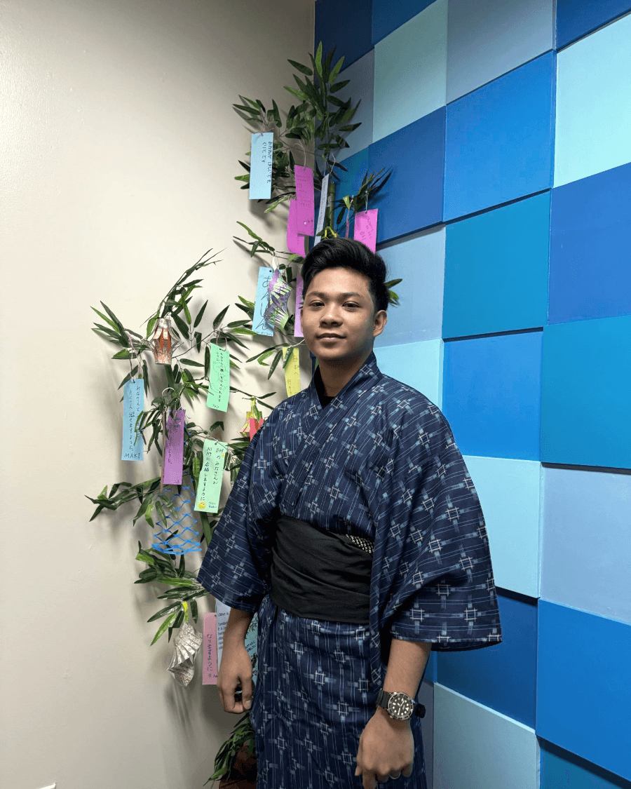 Me in a yukata at a Tanabata festival
